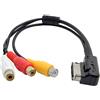 Cablecc AMI MMI a 3 RCA Audio Video Cavo Femmina DVD Video e Cavo di Ingresso Audio per Audi A1 A7 A8 VW Car CA-022-026-097-LIST 3*RCA