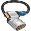 layajia 8K Adattatore da Mini HDMI a HDMI, Cavo da Mini HDMI Maschio a HDMI Femmina 8K@60Hz/4K@120Hz UHD HDR ARC HDCP, Compatibile con Raspberry Pi Zero Camera TV Laptop Portable Monitor Capture