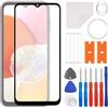 swark Set di ricambio per display in vetro frontale compatibile con Samsung Galaxy A14 4G 6.6 pollici con OCA (No LCD Screen and Touch Digitizer) con set di attrezzi incluso