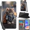 Haninsuze Cover per Samsung Galaxy A05s, Gatto | Pelle PU Portafoglio, Porta Carte, Magnetica, Libro, Antiurto Custodia