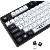 JSJTKeys Keycap bianco e nero 129 tasti layout UK keycap XDA profilo a tema keycap PBT Keycap set adatto per Cherry MX Switch tastiere meccaniche tappi