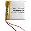 Liter energy battery Batteria 302323 LiPo 3.7V 190mAh 0.703Wh 1S 5C Liter Energy Battery per l'elettronica Ricaricabile Telefono Portatile Smartwatch Orologio GPS - Non adatto per Radiocomando 25x23x4mm (190mAh|302323)