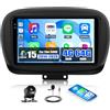 CAMECHO 4+64G 9 Pollici Autoradio per Fiat 500X 2014-2020 Android 15 Radio GPS con WIFI Bluetooth Wireless Carplay Android Auto FM RDS Mirror Link, touchscreen HD Incell + Telecamera Posteriore