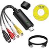 Bgfaquri Convertitore VHS in Digitale, USB 2.0 Video Grabber RCA S-Video Adattatore Audio Video per Digitalizzare Cassette VHS VCR Hi8 Videocamera DVD verso PC Windows 11 10 8 Cattura PAL NTSC