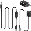 Raeisusp ACK-E6 LP-E6 LP-E6N Adattatore USB-C DR-E6 Accoppiatore CC completamente decodificato Adattatore PD per Canon EOS 70D/7D, EOS 60D/6D, EOS 5D Mark II III, EOS 5DS, EOS 5DS-R