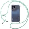 ISOI Cover con Cordino per Xiaomi 12T/12T Pro 6,67, Custodia Trasparente con Collana Tracolla Laccio Collo Ultra Sottile Morbido TPU Silicone Antiurto AntiGraffio Antiscivolo Case, Verde