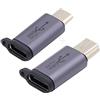 cablecc 2 pz/lotto 480Mbps USB2.0 Tipo C a Micro Mini USB Femmina a Maschio Dati Adattatore di Alimentazione Design Reversibile con Fori Catena