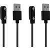 Uliwamowi 2 Pezzi Cavo Ricarica Smartwatch 2 Pin 7.62 mm, Caricatore Magnetico USB Universale, per Orologio Intelligente e Fitness Tracker, Cavo di Alimentazione Sicuro per Dispositivi con Connessione Magnetica