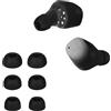 kwmobile 6x Auricolari di ricambio compatibile con Sennheiser MOMENTUM True Wireless 3 / MOMENTUM 3 Gommini sostitutivi in Silicone - 3 Misure - nero