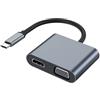 JBSTK Adattatore USB C a HDMI VGA HDMI 4K @30Hz 4 in 1 adattatore multiporta USB-C Thunderbolt 3 a HDMI VGA 1080P PD porta di ricarica USB 3.0