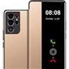 Fciaeytou Cover per Samsung S21 Ultra Flip Folio Clear View Cover sottile 360 Full Body Antiurto Cover 5G / 6.8 (Dorato)