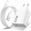 iMangoo 67W Caricatore Rapido Adattatore USB per Xiaomi,Caricatore per Turbo Charge con 6A Cavo USB C 2m per Xiaomi Pad 7Pro 15T 14T 13 Ultra 13 Lite 12X 11T Redmi Note 14s 15 14 13 Pro POCO M6 X6Pro F5 X5 X7