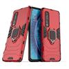MaiJin Compatibile con OPPO Find X2 Pro Cover, Custodia Armor Anello Cavalletto (Funziona con il Supporto Magnetico per Auto) Case Paraurti (Rosso)