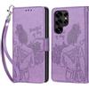KENHONER Custodia per Samsung Galaxy S25 Ultra Cover, Viola | Portafoglio in Pelle PU Retro, Antiurto Flip, Slot per Schede, Funzione Stand, Chiusura Magnetica