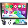 VECHTEL Autoradio 2G+64G Android 15 per Audi A4 2002-2008, 9 HD 2.5D Schermo Tactile Stereo Auto co Carplay Android Auto senza Fili GPS Wi-Fi USB Bluetooth Radio FM RDS Retrocamera