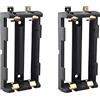 HALJIA 2PCS SMD 18650 Portabatteria, 2 × 3.7V 18650 SMD Scatola di Immagazzinaggio Della Batteria 2 slot con Pin per SMD 18650 Alimentatore di Ricarica fai da te