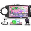 Rimoody 4G+128G Android Autoradio per Toyota Yaris 2012-2017 Wireless Carplay Android Auto, 9 Pollici Incell Touchscreen Radio GPS Navi WiFi Mirror Link Bluetooth FM/RDS EQ/SWC Telecamera Posteriore