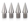 PrecisionGeek - Spikes altoparlante 1/4 20 UNC 10mm lungo, cono 10mm diametro, argento, materiale acciaio inossidabile, per altoparlanti, supporti HiFi, armadi, soundbar - Set di 4 pezzi