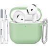 TNSNK Silicone per AirPods 4 Case Cover, B5-Matcha Green