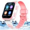 Fitonme 4G Bambini Smartwatch Globale Orologio Mobile GPS Tracker Live Tracking Video Chiamate Telefoniche Testo Conversazione Vocale Modalità Scuola SOS Allarme Emergenza Impermeabile Whatsapp Linea Pink