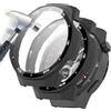 Acadeny Custodia rigida compatibile con Huawei watch GT5 pro 46mm con pellicola protettiva,9H Durezza Hart PC Case sottile in vetro temperato per Smart, Nero+Nero