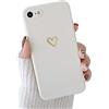 ZTUOK Custodia per cellulare compatibile con iPhone 6/6S, con custodia protettiva per fotocamera antiurto ultra sottile in silicone morbido liquido in silicone per iPhone 6/6S da 4,7 (bianco)