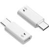 Hawpasy 2 PCS Adattatore Microfono da L a USB C, Convertitore da USB C a L per Cuffie e Auricolari, Adattatore Audio Solo per Ascolto Musicale e Chiamate, Bianco