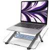 Melivarone Base di Raffreddamento per Laptop, Supporto/Rialzo PC Portatile Pieghevole con 4 Ventole Silenziose, Altezza Regolabile a 6 Livelli, per Notebook 10-17 Pollici
