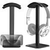 GeeRic Supporto per Cuffie Supporto per Cuffie da Gioco con Base Porta Telefono Lega di Alluminio Durevole Robusto Leggero Scrivania Supporti Universali per Cuffi Over Ear/Wireless Nero