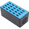 Yosoo Health Gear Stazione di Caricabatterie USB, 5V 20A 100W 20 Porte USB Hub di Ricarica Stazione con Ventola di Raffreddamento a 50 Gradi per Tablet di Telefono, Caricatore Veloce (Spina europea)