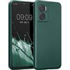 kwmobile Custodia Compatibile con Xiaomi Redmi 10 5G Cover - Protezione Back Case Morbida - Silicone TPU Effetto Metallizzato petrolio metallizzato