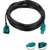Vecys Fakra Z Cavo Fakra Z Maschio a Fakra Z Femmina RF Cavo Coassiale 16.4ft/5m Fakra Z Femmina a Maschio Veicolo Antenna Cavi di Prolunga RG174 per Auto Stereo GPS Navigazione