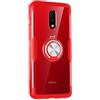 SORAKA Cover Trasparente per OnePlus 6T con Supporto anello,Cover Acrilico trasparente Custodia OnePlus 7 con piastra metallica per Supporto Auto Smartphone Magnetico
