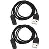 VGOL 2 Pezzi Cavo Di Ricarica USB Per Smart Watch Parte Di Ricambio Cavo Di Ricarica USB Magnetico Caricabatterie Per Smart Watch Compatibile Con OPPO Watch Free OWW206 (nero)