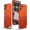 GIOPUEY Cover Compatibile con Nothing Cmf Phone 2 PRO, Materiale PC Rigido Custodia, Comodo e Liscio al Tatto Case，Antiurto, Anti-Impronta - Orange/Red