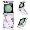 duomigesz Galaxy Z Flip 5 Custodia per Samsung Galaxy Z Flip 5 Custodia in Silicone Slim Marmo Trasparente Z Flip 5 Custodia Case Glitter Soft TPU Bumper Bumper Cover Antiurto per Samsung Galaxy Z Flip5 5G
