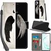 Haninsuze Cover per Samsung Galaxy Note 10 Plus Custodia Cover Pelle Libro Portafoglio con Porta Carte Magnetica Protezione Antiurto Cuoio Flip Case Custodia Cover per Samsung Note 10 Plus, ala