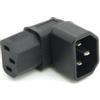 CHENYANG Adattatore da IEC, presa C14, maschio a IEC, presa C13, femmina, ad angolo retto