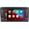 LXKLSZ Autoradio compatibile con Wireless Carplay/Android Auto per Audi A3 S3 RS3 2003-2012 con IPS touch screen da Bluetooth/Mirror Link/FM/AM/USB/RDS