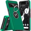 KRAFTCARE Custodia per Google Pixel 7, con anello incorporato a 360°, custodia magnetica in TPU, antiurto, per Google Pixel 7, verde scuro