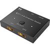Jerilla Interruttore Displayport Commutatore DP 1.4 Bi-direzionale 8K Splitter DP Convertitore 2 In 1 Out/1 In 2 Out, 8K@60Hz 4K@144Hz per PC Host Laptop Monitor TV Proiettore