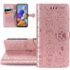 LEMAXELERS Custodia per Google Pixel 9A Cover Portafoglio Custodia Modelli per cani e gatti Wallet Case Shock-Absorption Leather Flip Cover in Pelle a Libro Case per Google Pixel 9A,SD Cat Rose