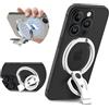 Ysnzaq Supporto ad Anello per Magsafe per Dita del Cellulare,Anello Cellulare Magnetico, Anello Supporto per MagSafe - 360 ° Rotazione per iPhone 16/15/14/13, Galaxy S24/S23/S22.SDJ Sliver