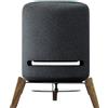 Alloery Supporto in legno per altoparlante intelligente Echo Studio e HomePod di 2a/1a generazione, supporto da scrivania stabile per un miglior suono e decorazione della casa (noce nero con fascia metallica)