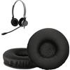 kwmobile 2x Cuscinetto Cuffie Compatibile con Jabra Biz 2300 USB Duo/Biz 2300 QD/Biz 2300 USB MS Pad - Cuscinetti Ricambio Cuffie Over Ear Simil Pelle - nero