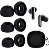 umvowuxa 3 paia di auricolari di ricambio + custodia protettiva per cuffie Anker Soundcore P40i, Soundcore P40i, accessori in silicone impermeabile e antiscivolo (nero)
