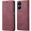 mvced Cover Compatibile con OPPO Realme C55,Flip Custodia Caso Libro Pelle PU e TPU Silicone Antiurto,Wine Red