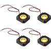 PATIKIL Altoparlante Mini Da 3 Watt 4 Ohm, 4PCS Gamma Completa Mobile Portatile Macchina Pubblicitaria Micro Altoparlante Connettore Per Piccoli Progetti Elettronici, Nero Oro