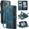 SeNool Pelle Custodia per iPhone 18 Pro Max/17 Pro Max 6,9 Cover, Blu | Fessure Carte, Supporto Integrato, Antishock, Integrale Antiurto, Pelle PU Flip Protettiva per iPhone 18 Pro Max/17 Pro Max