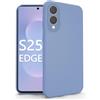 N NEWTOP Cover Compatibile per Samsung Galaxy S25 Edge, Custodia TPU SOFT Gel Silicone Ultra Sottile Flessibile Case Posteriore Protezione Fotocamera Anti Urto Guscio Scocca Colorato (Viola)